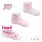 Soft Touch Baby Girl 3 Pack Socks S500  Pink image