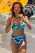 Pour Moi Free Spirit Fold Over Brief - Aqua Tropical