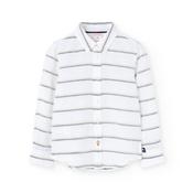 Boboli Boy's Striped Linen Shirt 731337 White