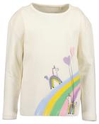 Blue Seven Girls' Long Tshirt  750805 Off White Fun Unicorn Print image