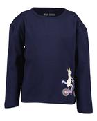Blue Seven Girls' Long Tshirt  750805 Night Blue Fun Unicorn Print image