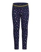 Blue Seven Girls' Sweat Leggings 775186-5900 Night Blue Hearts Print image