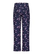 Blue Seven Girls' Sweat Leggings 775188-5900 Night Blue Pink Bows Print image