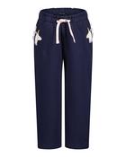 Blue Seven Girls' Drawstring Joggers 775190-5900 Night Blue Unicorn Pockets image