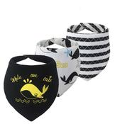 Happy Baby Bamboo Bandana Dribble Bibs 3 Pack Whales image