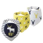 Happy Baby Bamboo Bandana Dribble Bibs 3 Pack Elk image
