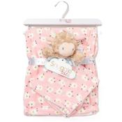 Snuggle Tots Baby Comforter &amp; Blanket Set Highland Cow D06951 Pink