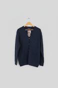 Reflect Ladies Long Sleeved Knit V Neck Cardigan with Front Pockets SU-578 Navy