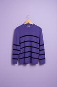 Perry Gold Ladies Knit Jumper Black Stripes PG0208 image
