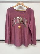 Moda Ladies Knit Top Iconic Gold Leopard Print Logo One Size M4563 image