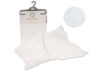 Snuggle Baby Christening Shawl with Star Pattern  BW110-038 White