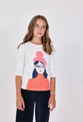 Boboli Girl's T-shirt Print 432065 White sale