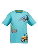 Blue Seven Boy's Cotton Tee 802421-6650 Turquoise Three Tractors