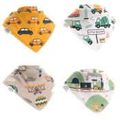 Ziggle Bandana Dribble Bibs Set 4 Pack Vroom image