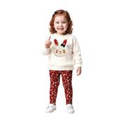 Kyly Baby Girl Outfit 1001512-0452 Off White-Red Fluffy Bunny image