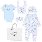 Rock A Bye Baby Boy 6 Piece Mesh Bag Gift Set H12812 "Hello Baby" Lion Print image