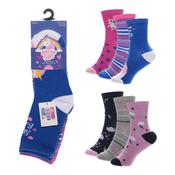 Bertie&amp;Bo Girls 3 Pack Girls Unicorn-Rainbow Print Socks SK1405 image