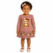 Kyly Baby Girls' Dress in Lightweight Fleece Kyly 1001503-40090 Dusty Pink image