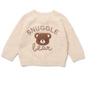 Rock A Bye Baby Baby Cotton Knit Cardigan With Embroidery Detail J16586 Beige image