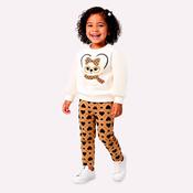 Kyly Baby Girls' Set 1001536­-0452 Cute Puppy Off White-Mustard image