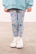 Little Lighthouse Girls' Mollie Leggings Pastel Teal Floral image