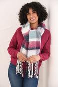 Lighthouse Ladies Scarf - Duck Egg Berry Navy