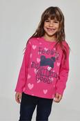 Boboli Girl's T-shirt Strawberry Heart Print image