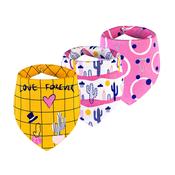 Happy Baby Bamboo Bandana Dribble Bibs 3 Pack Geometric Cactus image