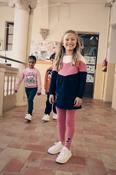 Boboli Girl's Dress &amp; Leggings Set 304119-2440 Navy Rainbow Print image