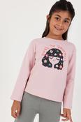 Boboli Girl's T-shirt Pink Floral Print image