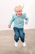 Little Lighthouse Causeway Long Sleeve Girl's Tshirt - Pastel Teal
