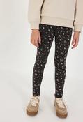 Boboli Girl's Leggings Dark Grey Floral Print image