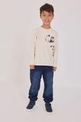 Boboli Boy's Navy Blue Denim Drawstring Jeans image