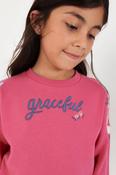 Boboli Girl's Sweatshirt Strawberry Embroidered Flowers image
