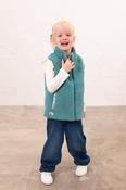 Little Lighthouse Amber Reversible Gilet - Teal Floral image