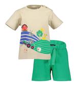 Blue Seven Infant Boys' Stripe Tee and Shorts Set 939033-0490 Pebble Farm Scene image