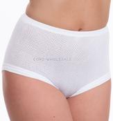 Ladies Eyelet  Brief White T900