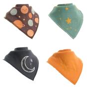 Ziggle Bandana Dribble Bibs Set 4 Pack Cosmic image