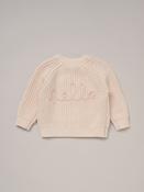 Rock A Bye Baby Baby Cotton Knit Cardigan With Embroidery Detail G12761 Cream image