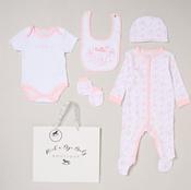 Rock A Bye Baby Girl 6 Piece Mesh Bag Gift Set H15027 "Hello Sweet Girl" image