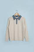 Bluelle Ladies false Shirt-collar One size Jumper GH68033
