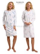 Marlon Ladies 100% Cotton Betsy Floral 40" Long Sleeve Nightdress MA46920 image