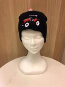 Childrens Red Tractor Black Turn Up HatRC029X