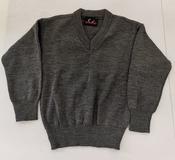 Plain  Grey  V-Neck School  Jumper Sale