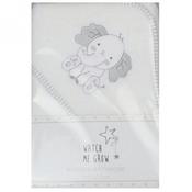 Watch Me Grow BABY GREY ELEPHANT HOODED TOWEL/ROBE TWL/WF1654: