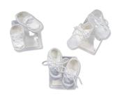 Nursery Time Satin Baby Bootees - White BSS-116-327W image