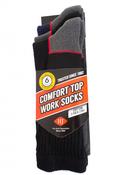 HJ Hall Long Cotton Comfort Top Work Socks - 3 Pair Pack- HJ11 Assorted image