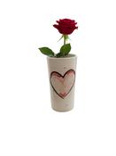 Small Grá Heart Bud Vase – Handmade Irish Ceramics image