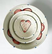 Ceramic Bowls Set- Grá Heart Design - Stacking Bowls