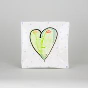 Ceramic Side Plate – Green Heart Design image